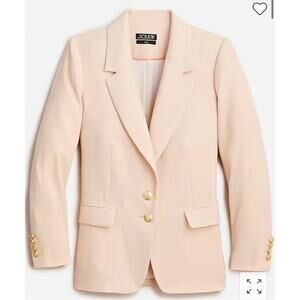 j. crew - willa blazer in city crepe suit jacket sleek gold buttons lightweight